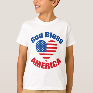 Camiseta Crianças Cristãs da América do deus abençoe
