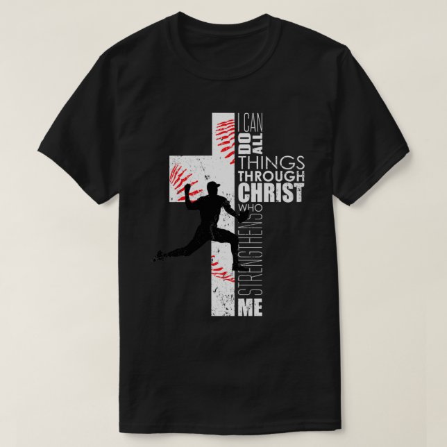 Camiseta Crianças Cristãs Meninas Crianças Baseball Pitcher (Frente do Design)