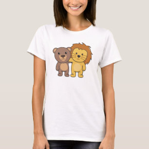 Camiseta Crianças Cuecas com Zoo de Urso Leão
