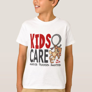 Camiseta Crianças Cuidam 1 Diabetes Juvenis