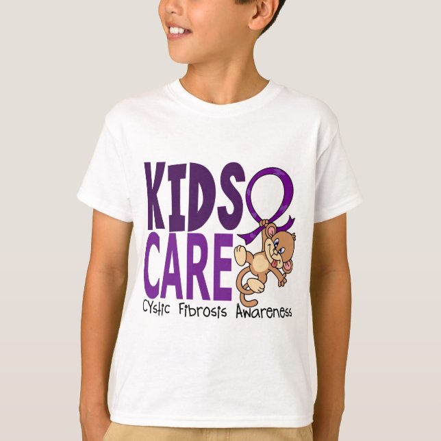 Camiseta Crianças Cuidam 1 Fibrose Cística (Frente)