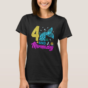 Camiseta Crianças Cuja Idade É De 4 Anos E Sereia Mermaidor