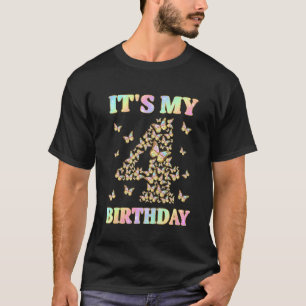 Camiseta Crianças Curiosas Garotas de 4 Anos Borboleta É Mi