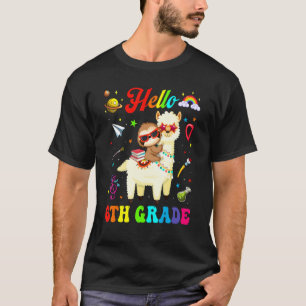 Camiseta Crianças Cute Llama Llama Sloth De Volta Para Sc