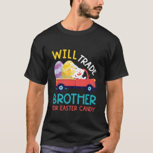 Camiseta Crianças Cute Trocarão Ovos De Páscoa Doces Do