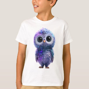 Camiseta Crianças da Criatura Espacial Coruja da Galáxia