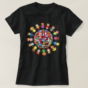 Camiseta Crianças da Diversidade Cultural ao redor do globo