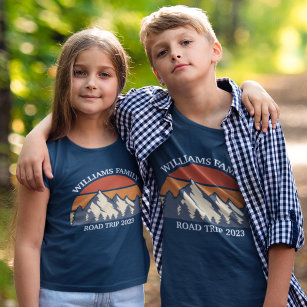 Camiseta Crianças da Natureza Montam Viagens de Estradas da