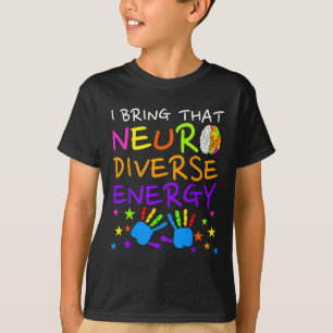 Camiseta Crianças da Neurodiversidade Meninos Autismo Sensi