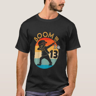 Camiseta Crianças Dabbing Boy 13 Birthday Outfit 13 Treze