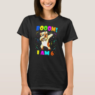 Camiseta Crianças Dabbing Bulldog Booom Eu Sou 6 Meninas 6