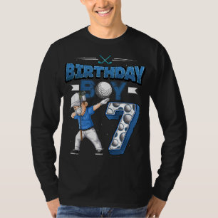Camiseta Crianças Dabbing garoto de 7 anos Golf Player 7