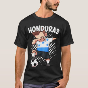Camiseta Crianças Dabbing jogador de futebol Honduras Futeb