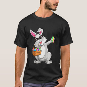 Camiseta Crianças Dabbing Rabbit Dia Páscoa Ovos Caça Caça