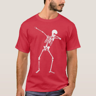 Camiseta Crianças Dabbing Skeleton Halloween Dab 
