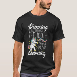 Camiseta Crianças Dançando no 100º Dia da Escola 100 Dias
