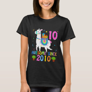 Camiseta Crianças de 10 anos Alpaca Llama incrível 2010 G