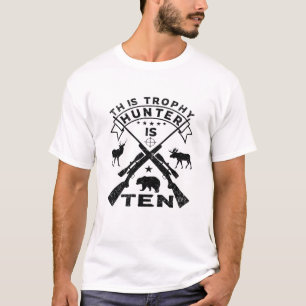 Camiseta Crianças de 10 anos caçando Festas de aniversário
