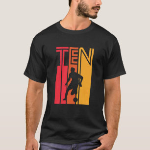 Camiseta Crianças De 10 Anos De Futebol Dão 10º Aniversário