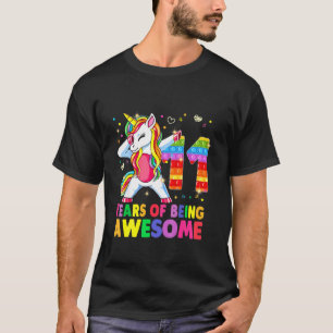 Camiseta Crianças de 11 anos 11 de aniversário Unicorn Po