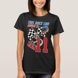 Camiseta Crianças de 11 anos Race Car Corrida Corrida Corri