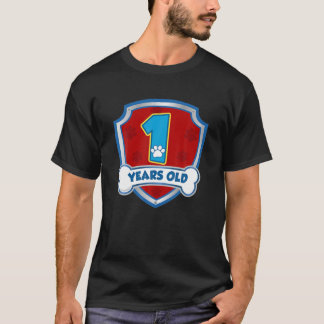 Camiseta Crianças de 1 ano Festa de Patrulha de primeiro an
