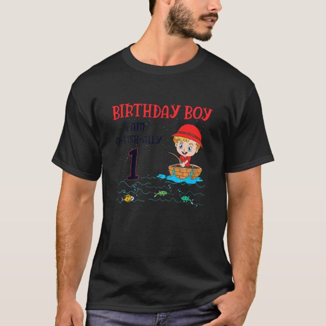 Camiseta Crianças de 1 ano Pescadores menores pescando cria (Frente)