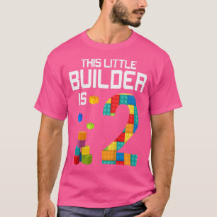 Camiseta Crianças de 2 Anos de Idade Blocos de Construção T