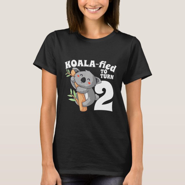 Camiseta Crianças de 2 anos Koala Aniversário Koalafied Gir (Frente)