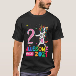 Camiseta Crianças de 2 anos Meninas adolescentes segundo an
