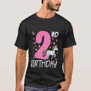Camiseta Crianças de 2 anos Meninas do segundo aniversário 