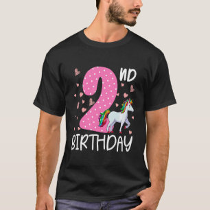 Camiseta Crianças de 2 anos Meninas do segundo aniversário