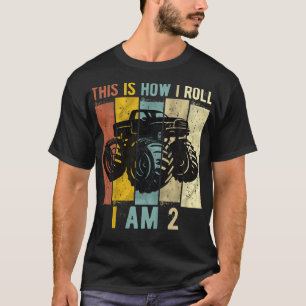Camiseta Crianças de 2 anos Menino de aniversário Monstro s
