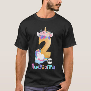 Camiseta Crianças de 2 anos segundo aniversário Incrível de