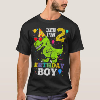 Camiseta Crianças De 2 Anos segundo aniversário Menino T Di