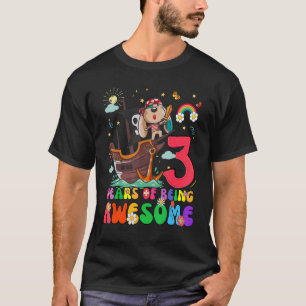 Camiseta Crianças de 3 anos adolescentes Meninos Piratas Cã