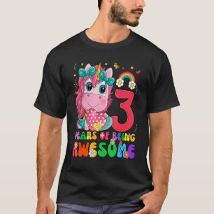 Camiseta Crianças de 3 anos aniversário de 3 anos Princesa