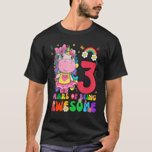 Camiseta Crianças de 3 anos aniversário de 3 anos Princesa 