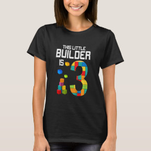 Camiseta Crianças de 3 anos de idade prédio bloqueia picare