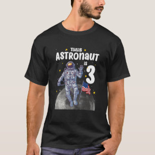 Camiseta Crianças de 3 anos Este astronauta é aniversário d