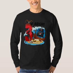 Camiseta Crianças de 3 anos piratas piratas piratas piratas