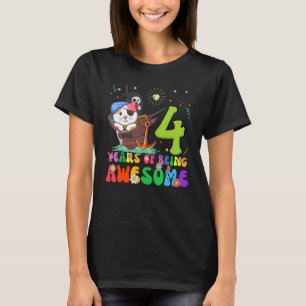 Camiseta Crianças de 4 anos adolescentes 4º aniversário Gar
