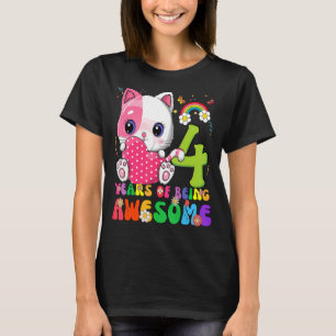 Camiseta Crianças de 4 anos adolescentes 4º aniversário Gar