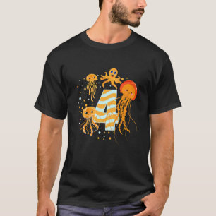 Camiseta Crianças de 4 anos de idade Festa de 4 de aniversá