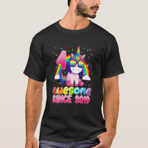 Camiseta Crianças de 4 anos de idade Incrível no Unicórnio 