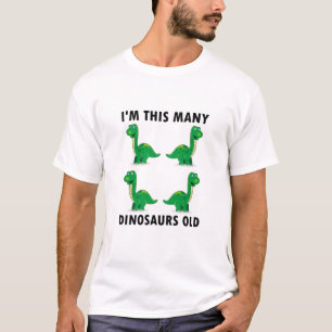 Camiseta Crianças De 4 Anos Dinossauros Meninos De 4 Anos D