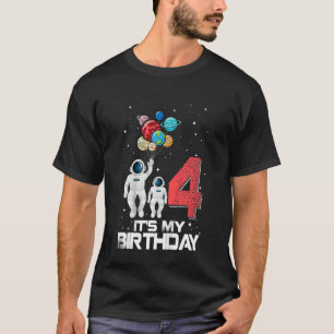 Camiseta Crianças de 4 anos É o meu quarto aniversário, cri