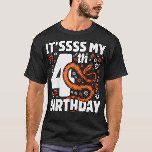 Camiseta Crianças de 4 anos Festa de 4 anos Festa de Aniver