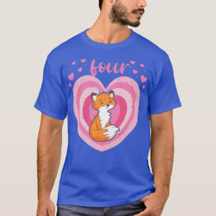 Camiseta Crianças De 4 Anos Fofo Para Garota De Aniversário