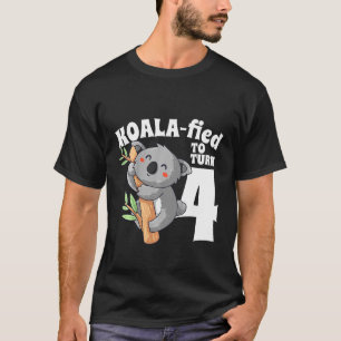 Camiseta Crianças de 4 anos Koala Aniversário Koalafied Gir